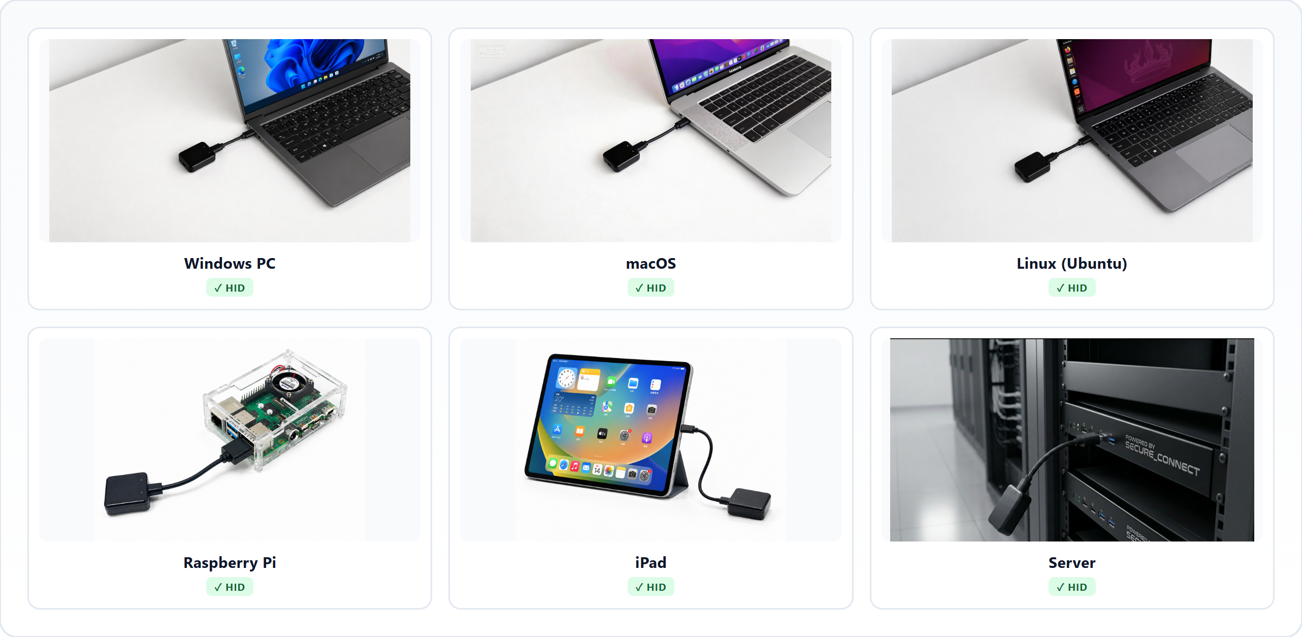Universal Host Compatibility — one phone, every workbench device