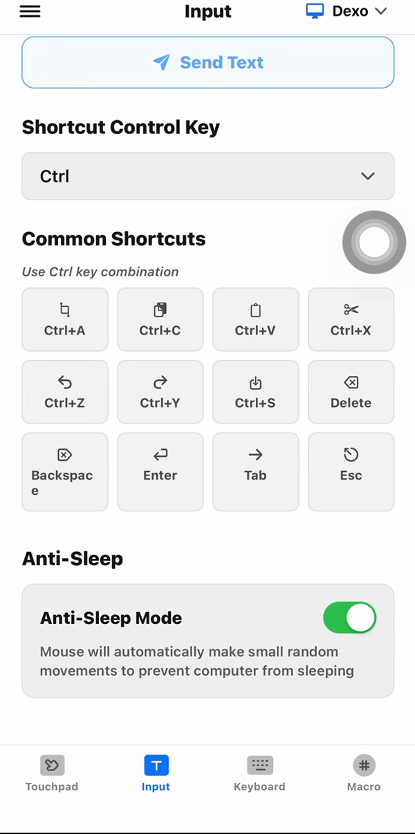One toggle activates Anti-Sleep